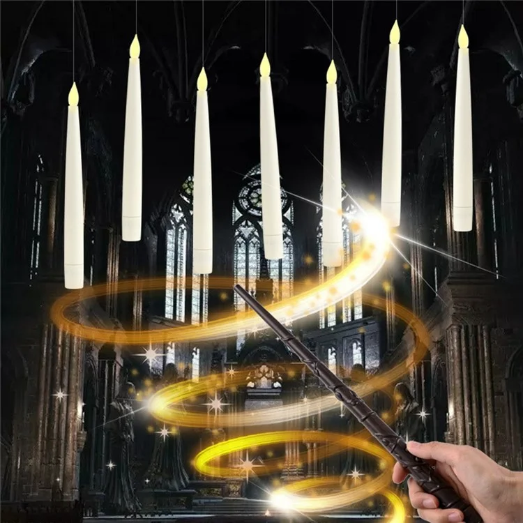 20PCS LED Bougies Flottantes avec 1PC Baguette Magique Télécommandée avec Minuterie pour Anniversaire Halloween Fête