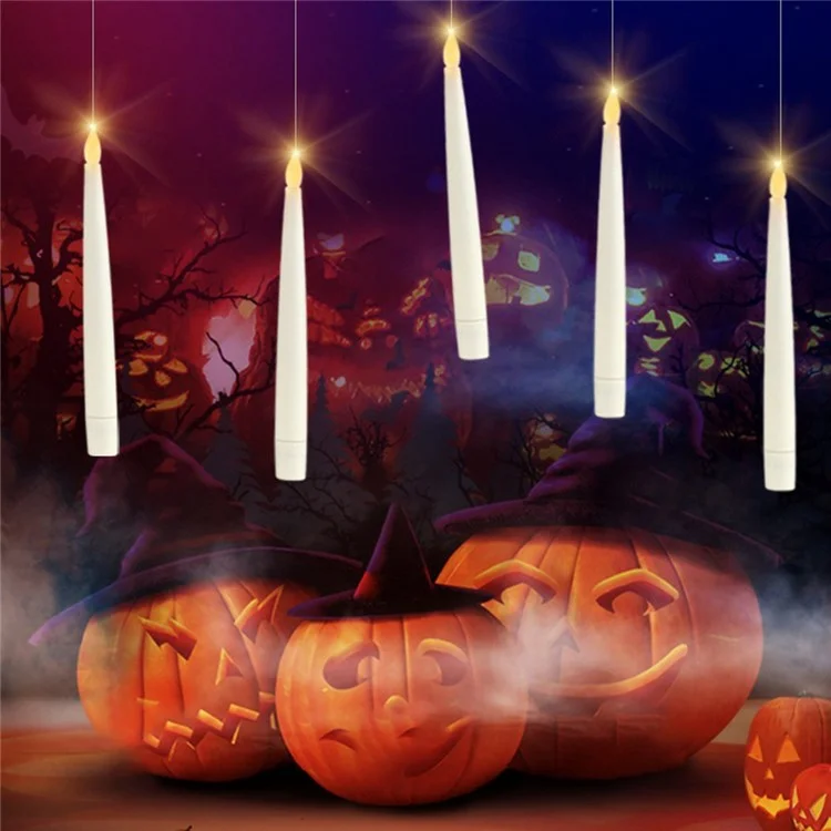 12PCS LED Floating Candles with 1PC Magic Wand Remote Timer for Birthday Halloween Party