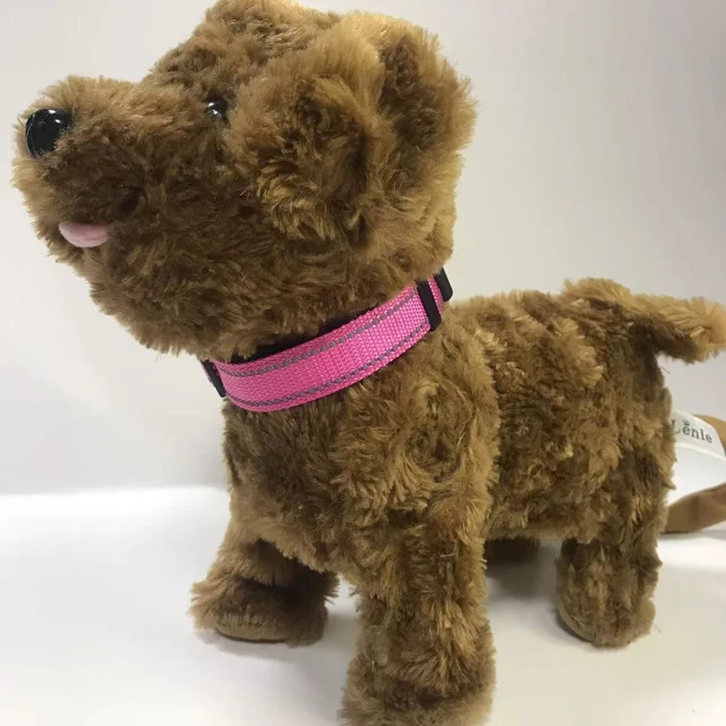 S Size 30-40cm Adjustable Reflective Dog Collar Gift with Safety Locking Buckle 2cm Wide - Pink