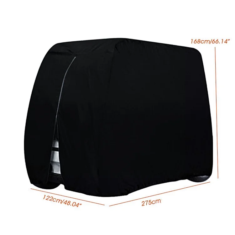 275x122x168cm 210d Tissu Oxford 2 / Couverture de Chariots de Golf à 4 Places Pour EZ GO, Car Club Car et Yamaha Golf Cottes