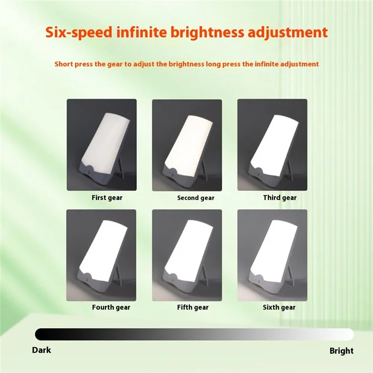 Lampe de thérapie émotionnelle triste Bionic Sunlight Bad Mood Relieve Stepless Dimming Lamp, prise UE