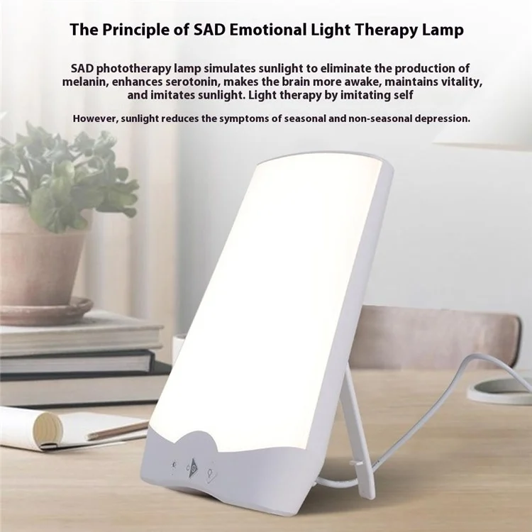 Lampe de thérapie émotionnelle triste Bionic Sunlight Bad Mood Relieve Stepless Dimming Lamp, prise UE