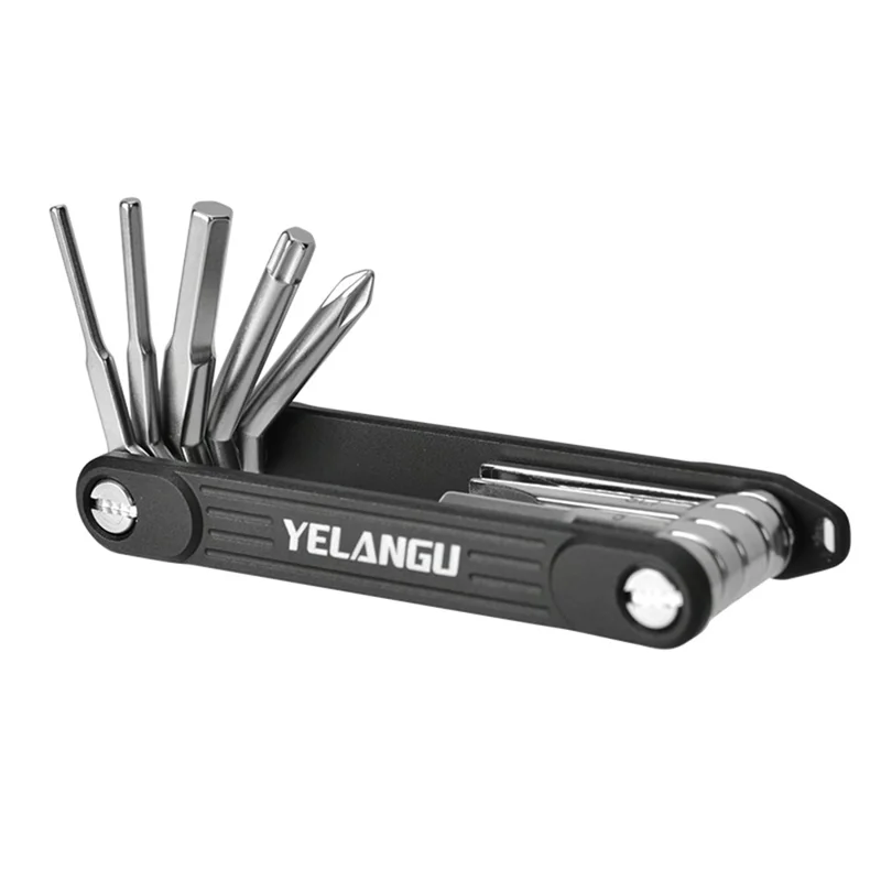 Yelang LW-A02 10-en-1 Alliage D'aluminium + Clés Multi-fonctions en Acier Outil de Réparation Portable