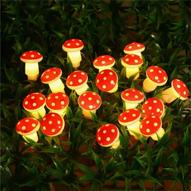 1.5m 10 LED Mushroom Decor Fairy Lights Battery Operated String Lights Gifts - Warm White