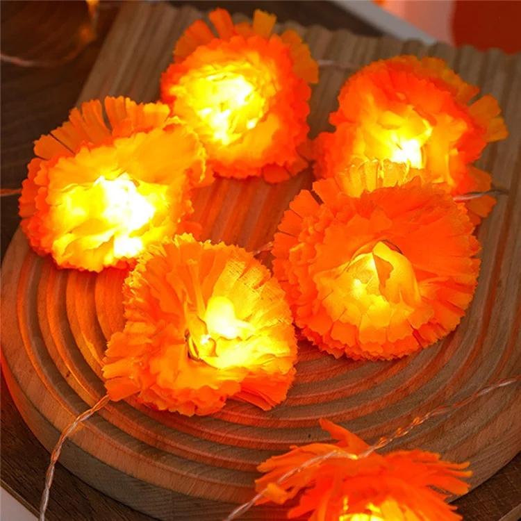 1,5m 10 LED Dahlia Luces de Hadas de Hadas Luces de Cuerda Que Funcionan Con Batería Decoración Del Cementerio de Halloween