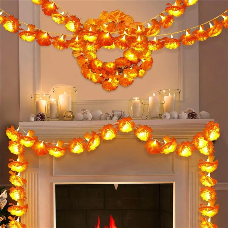 1,5m 10 LED Dahlia Luces de Hadas de Hadas Luces de Cuerda Que Funcionan Con Batería Decoración Del Cementerio de Halloween