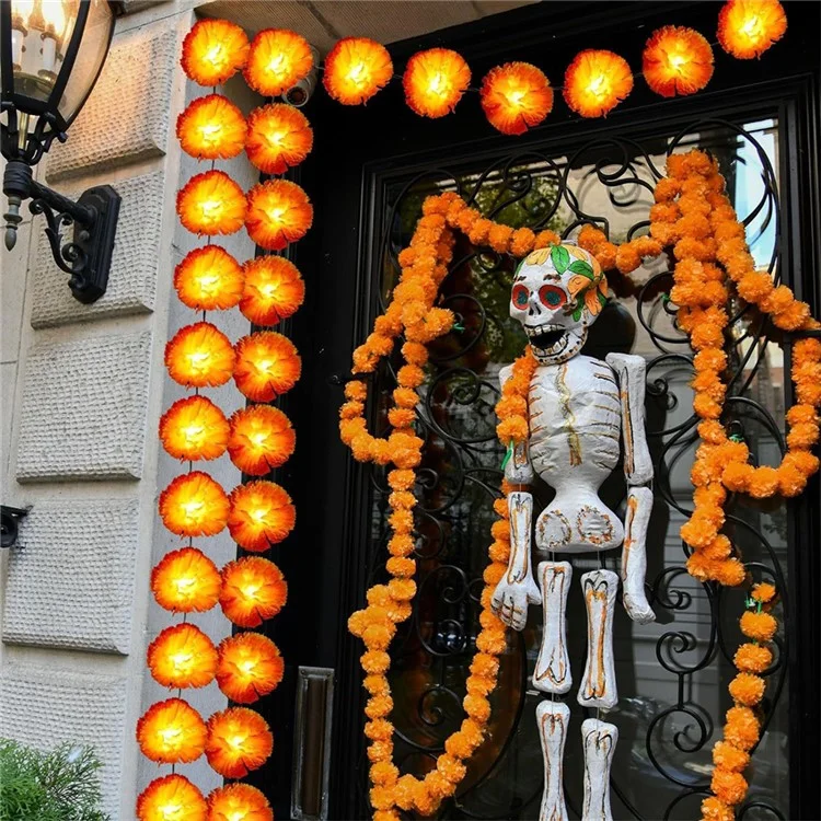 1,5m 10 LED Dahlia Luces de Hadas de Hadas Luces de Cuerda Que Funcionan Con Batería Decoración Del Cementerio de Halloween