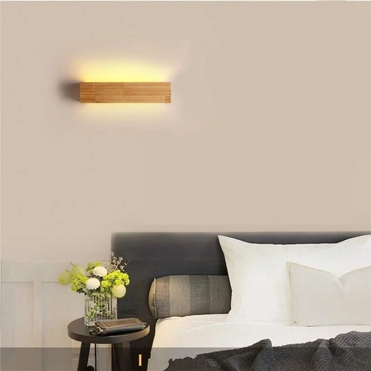 55 cm LED LED Light Legno Light Camera da Letto Canottaggio da Bagno Lampada a Parete, Luce Calda