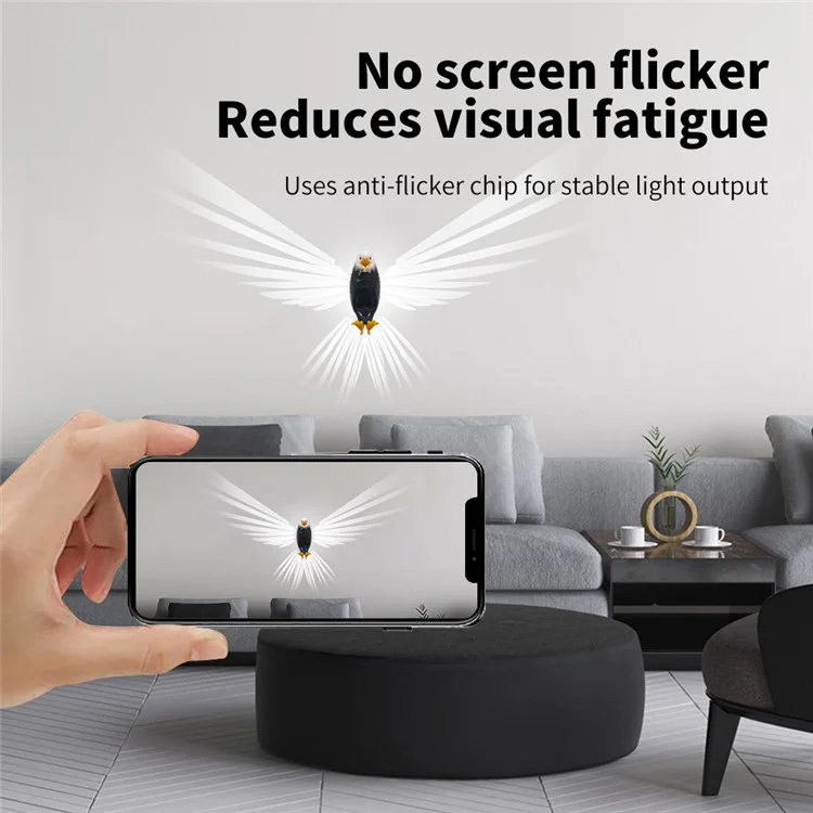 Bald Eagle Projector Lamp Remote Control LED Night Light with Timer Bedroom Decor