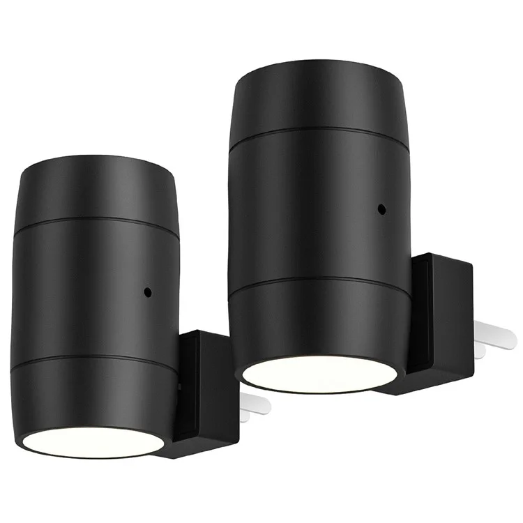 2Pcs Brightness Adjustable Light Sensing Rotatable Lamp Home Bedroom Night Light - EU Plug
