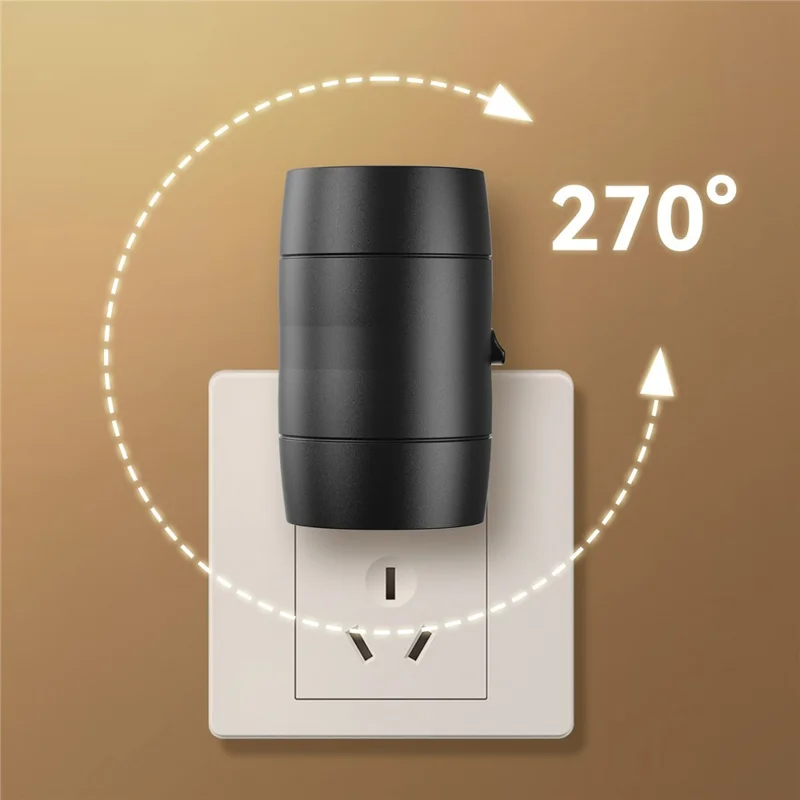 2Pcs Brightness Adjustable Light Sensing Rotatable Lamp Home Bedroom Night Light - EU Plug