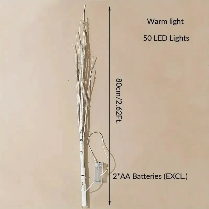50-LED 80cm Simulation Birch Tree Branch Light Indoor Decorative Light Holiday Party Home Decor

Übersetzung ins Deutsche:

50-LED 80cm Simulation Birkenzweig-Licht, Innendekorationslicht für Feiertage, Partys und Heimdekoration