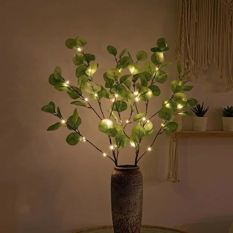Realistic Branch Leaf Light Creative Illuminated Tree Ambient Light Home Decor - Apple Leaf Tree