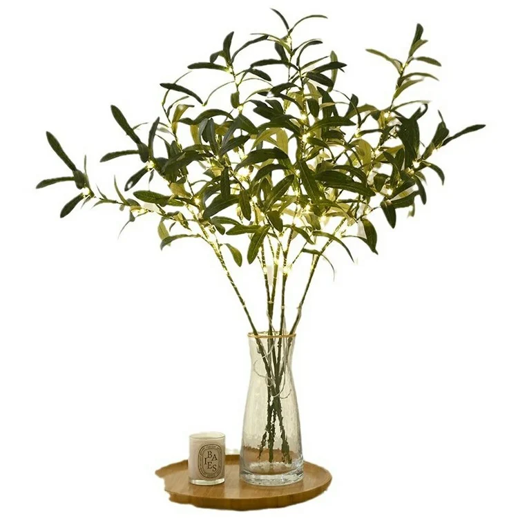 Realistisches Zweig-Blatt-Licht Kreative beleuchtete Baum-Ambiente-Beleuchtung Heimdekoration - Olivenbaum