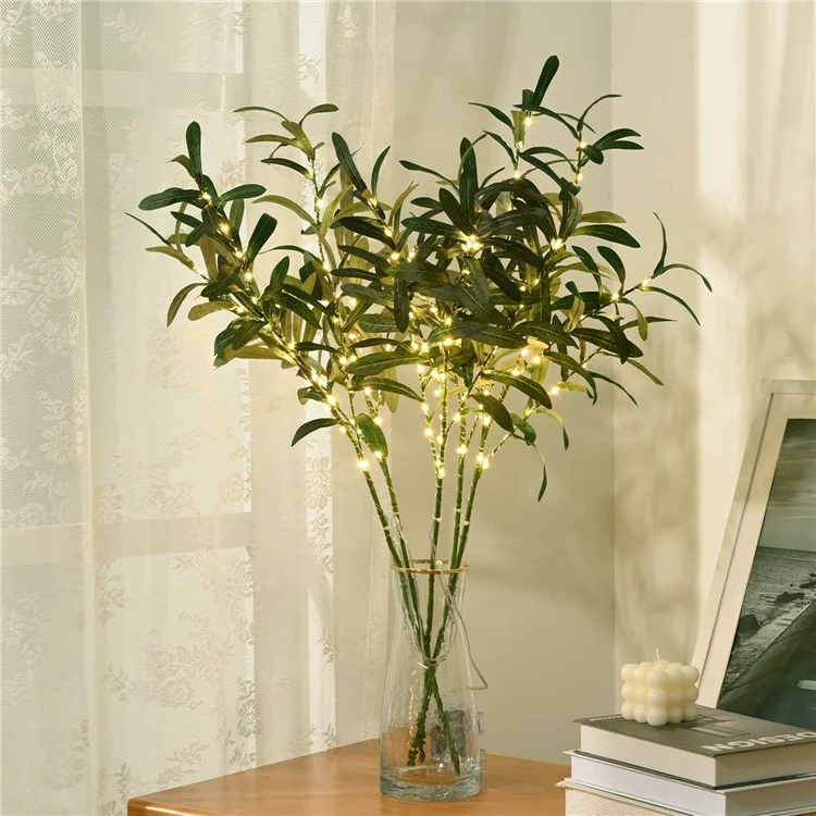 Realistisches Zweig-Blatt-Licht Kreative beleuchtete Baum-Ambiente-Beleuchtung Heimdekoration - Olivenbaum