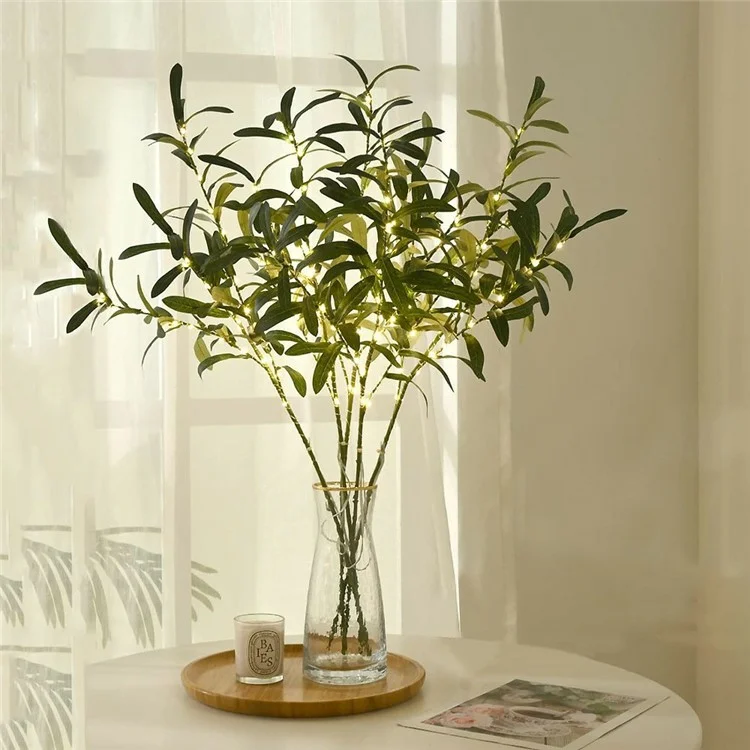 Realistisches Zweig-Blatt-Licht Kreative beleuchtete Baum-Ambiente-Beleuchtung Heimdekoration - Olivenbaum