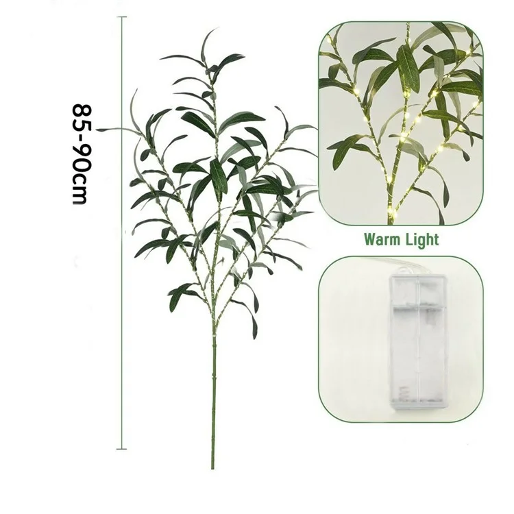 Realistisches Zweig-Blatt-Licht Kreative beleuchtete Baum-Ambiente-Beleuchtung Heimdekoration - Olivenbaum