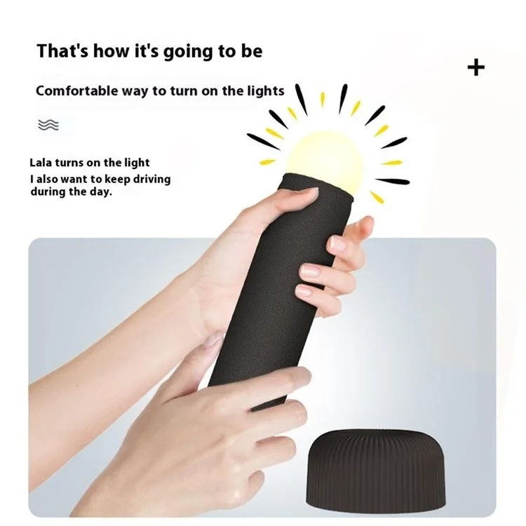 Lampe de table à atmosphère Creative Hand Pull LED avec protection oculaire pour chambre à coucher - Rose