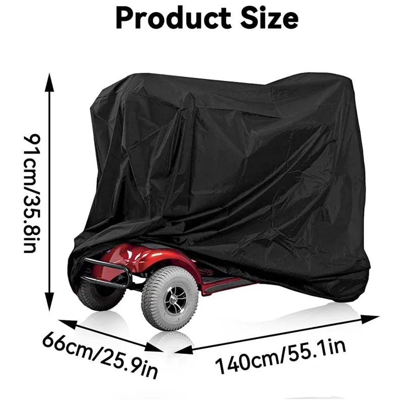 140x66x91cm Waterproof Mobility Scooter Cover 420D Fabric Electric Scooter Protector