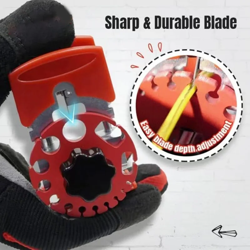 Handbediende Kabelader Stripper Instelbaar Handmatig Draadstripgereedschap, Plastic Schijf