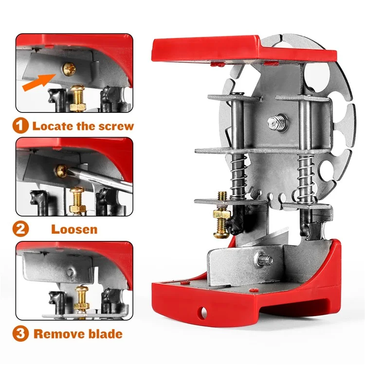 Handheld Cable Wire Stripper Adjustable Manual Wire Stripping Tool, Metal Disc