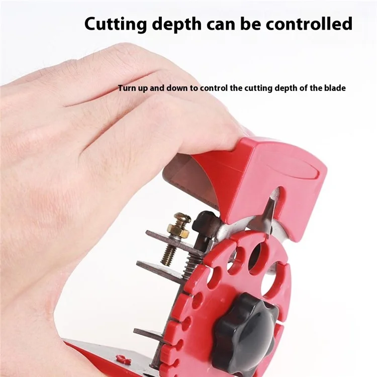 Plastic Disc Handheld Cable Wire Stripper Adjustable Manual Wire Stripping Tool with 10 Blades