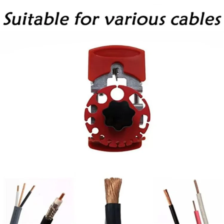 Plastic Disc Handheld Cable Wire Stripper Adjustable Manual Wire Stripping Tool with 10 Blades
