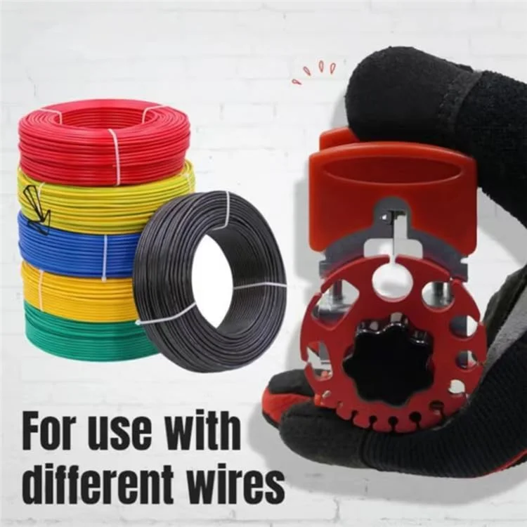 Plastic Disc Handheld Cable Wire Stripper Adjustable Manual Wire Stripping Tool with 10 Blades