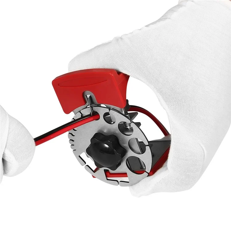 Metal Disc Handheld Cable Wire Stripper Adjustable Manual Wire Stripping Tool with 10 Blades