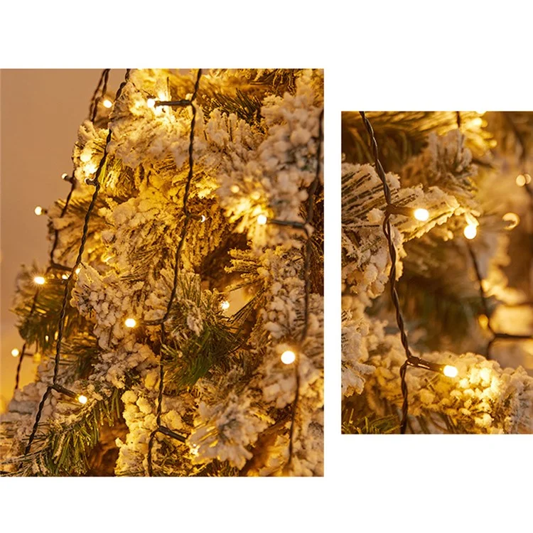 1.5m 200-Light Christmas Tree Decor Lamp Waterfall Hanging Christmas LED Light Strings, EU Plug - Warm White Light