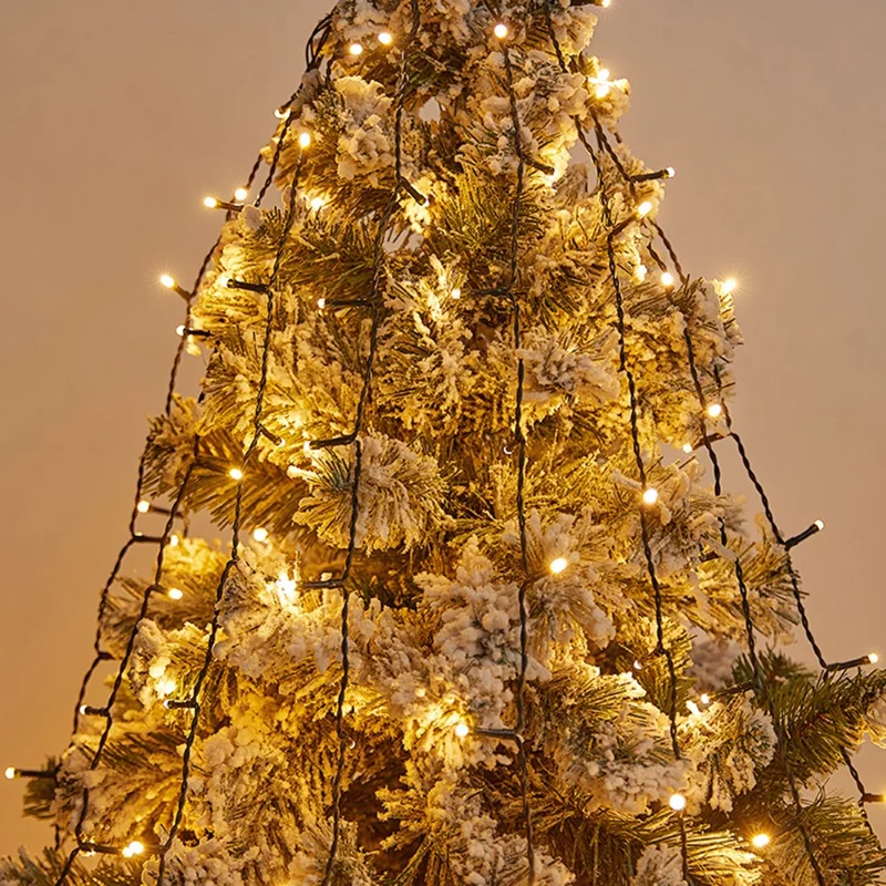 3m 300-Light Christmas Tree Decor Lamp Waterfall Hanging Christmas LED Light Strings, EU Plug - Warm White Light
