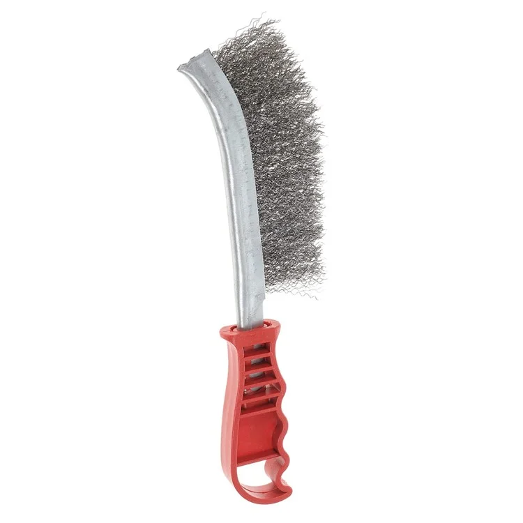 Non-Slip Grip Stainless Steel Wire Brush for Metal Rust Removal Cleaning Deburring Tool