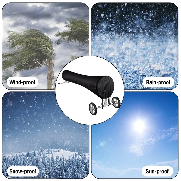Capa de carretel solar para piscina 16Ft 210D Tecido Oxford à prova d'água Manta solar de proteção para piscina