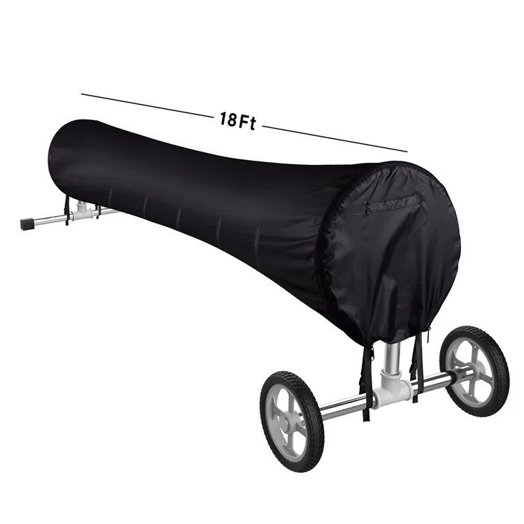 Rolo de cobertura solar para piscina 18Ft 210D Tecido Oxford Impermeável Manta Protetora Solar para Piscina