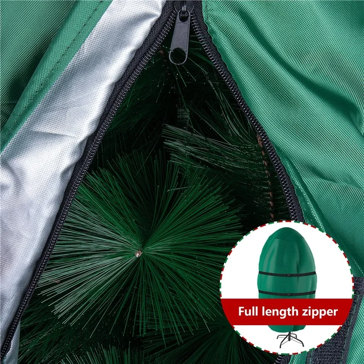 Sacs de rangement pour sapin de Noël verticaux 34 x 75 pouces, en polyester 420D avec boucle fixe et fermeture éclair.