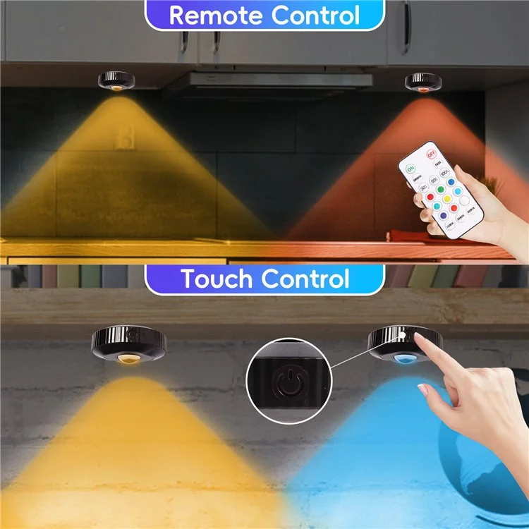 3 Stück RGB Weinschrankbeleuchtung mit Fernbedienung, Nachtlicht für Schlafzimmer, Flur und Atmosphärenlampe
