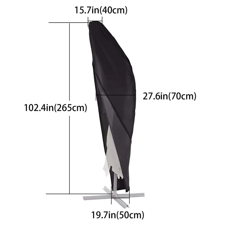 Funda para parasol de jardín de 420D de tela Oxford, impermeable, 265: 50x70x40cm