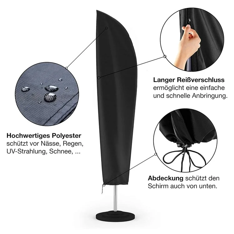 Funda para parasol de jardín de 420D de tela Oxford, impermeable, 265: 50x70x40cm