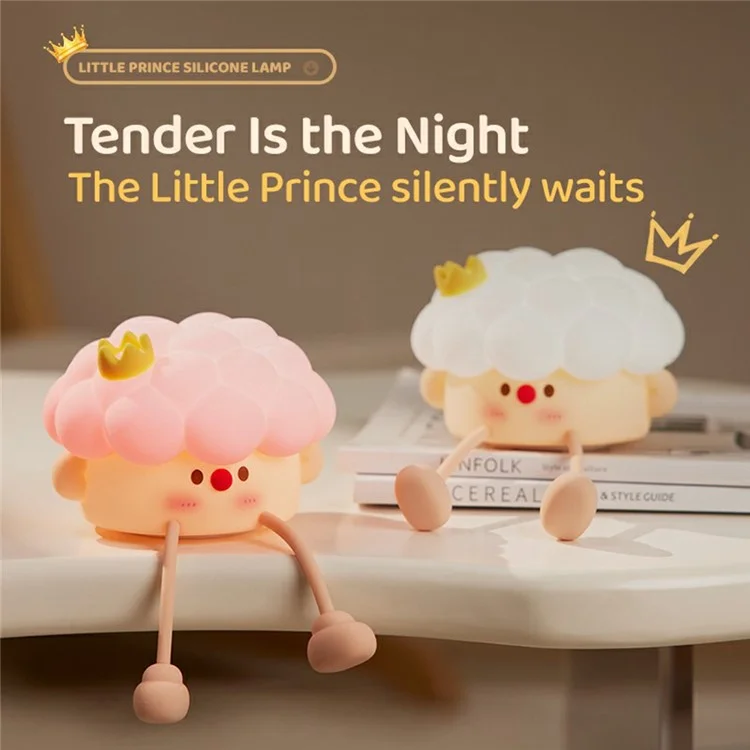 Luzes noturnas de silicone para torneiras, luz noturna para amamentação no berçário, lâmpada de humor recarregável com sensor de movimento - Branca