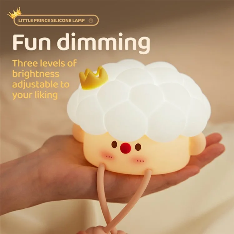 Luzes noturnas de silicone para torneiras, luz noturna para amamentação no berçário, lâmpada de humor recarregável com sensor de movimento - Branca