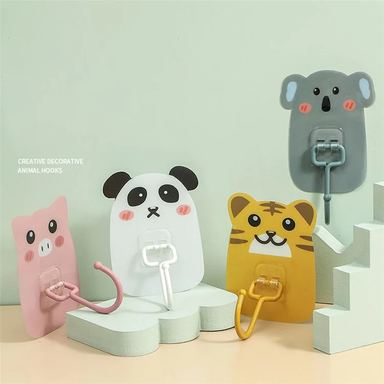 1172 Cute Animal Hook Kinderzimmer Wandkleiderbügel Badezimmer Küche Dekorative Schlüssel-Aufhängehaken Aufbewahrungshaken - Blauer Koala
