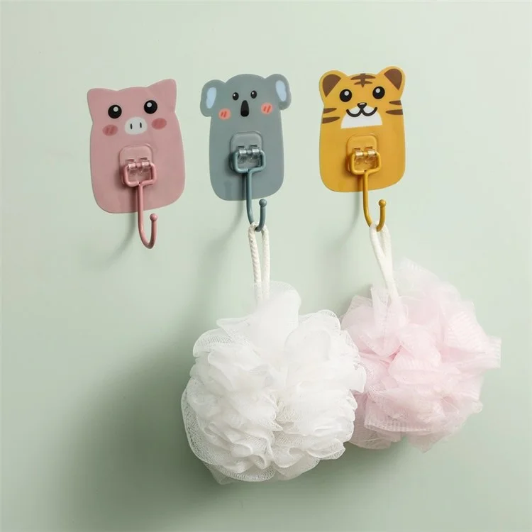 1172 Cute Animal Hook Children Room Wall Clothes Hanger Bathroom Kitchen Decorative Key Hanging Hook Storage Hook - Blue Koala