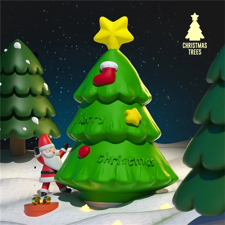 Lámpara nocturna de árbol de Navidad recargable con función táctil para luz ambiente en el dormitorio 1200mAh