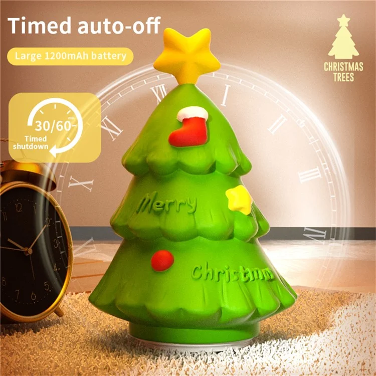 Lámpara nocturna de árbol de Navidad recargable con función táctil para luz ambiente en el dormitorio 1200mAh