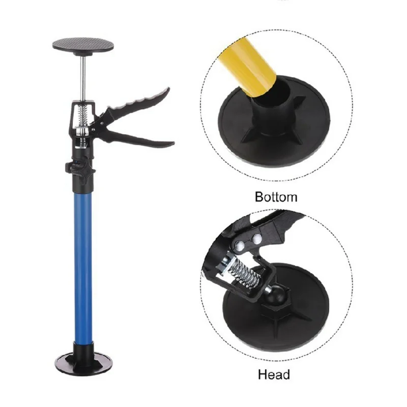 2 stuks 50-115 cm uitbreidbare ijzeren steunstang voor kastmontage, instelbare steun voor kasten - Geel