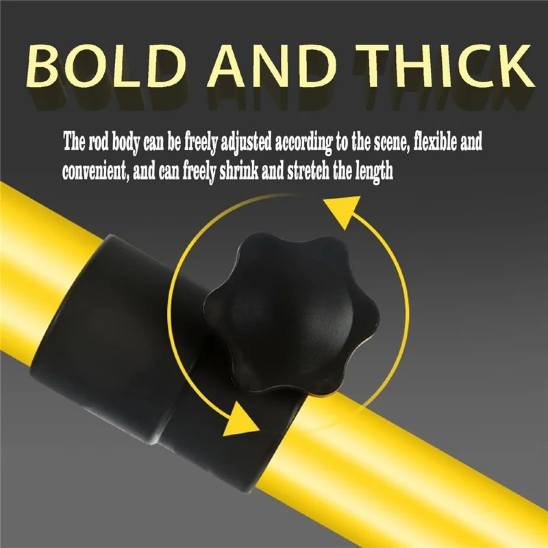 2Pcs 115-295cm Extendable Cabinet Installation Iron Support Rod Adjustable Cabinet Support Jack - Yellow