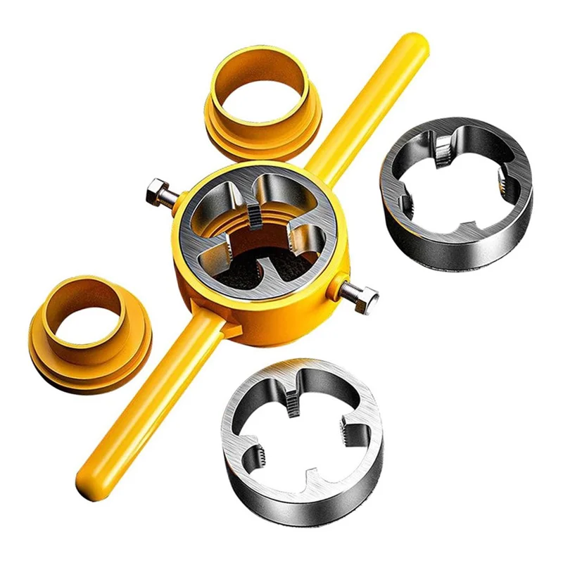 6Pcs Pipe Threading Kit PVC Plastic Pipes NPT Thread Cutter Manual Die Set