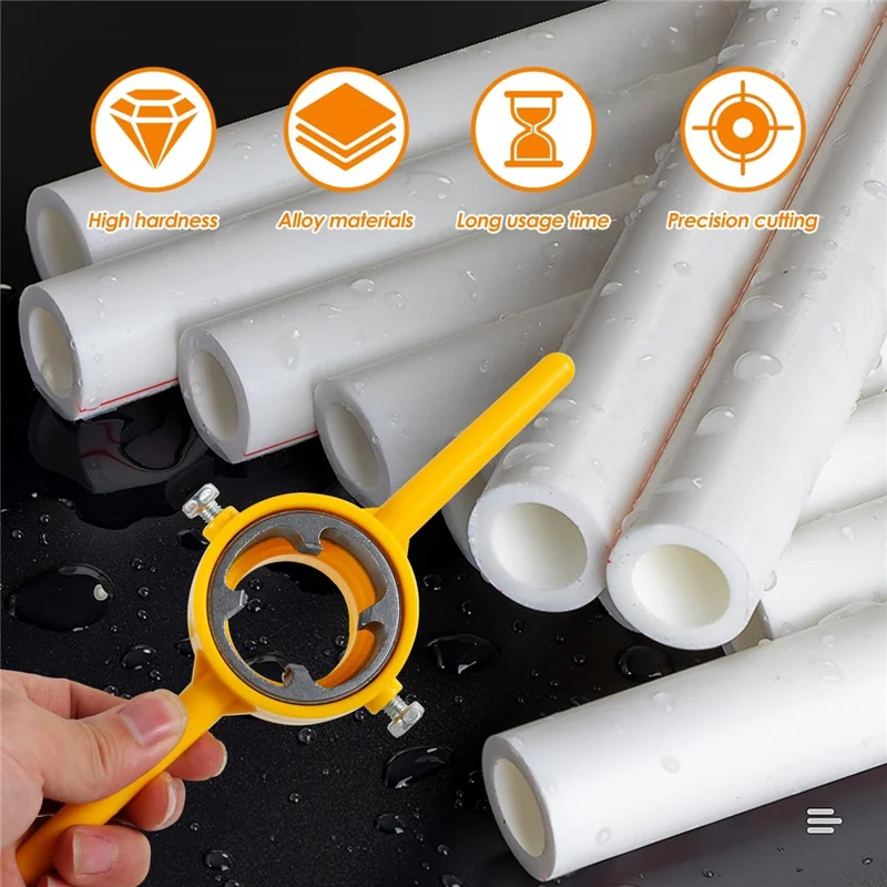 6Pcs Pipe Threading Kit PVC Plastic Pipes NPT Thread Cutter Manual Die Set
