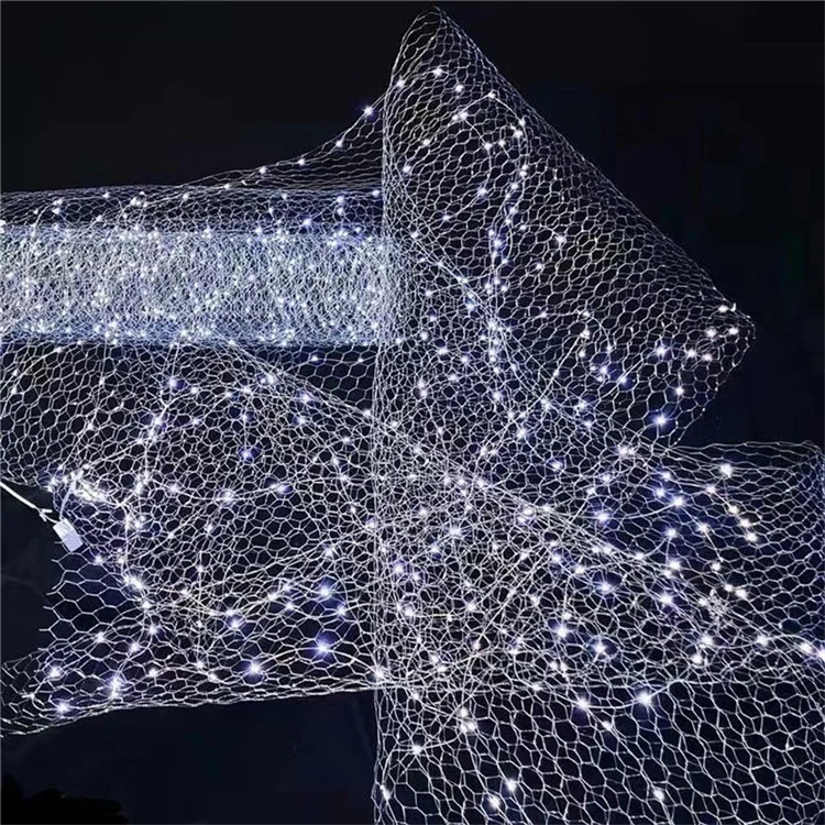 10m 1000 LED Iron Wire Net Lights Mesh Fairy String Light Garden Holiday Party Decor ( EU Plug ) - White Light