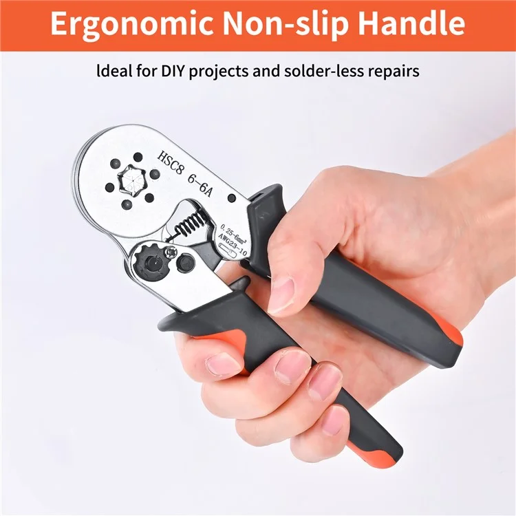 HSC8 6-6A Ferrule Crimping Pliers with 1200Pcs Terminals Wire Connector Electrical Repair Kit